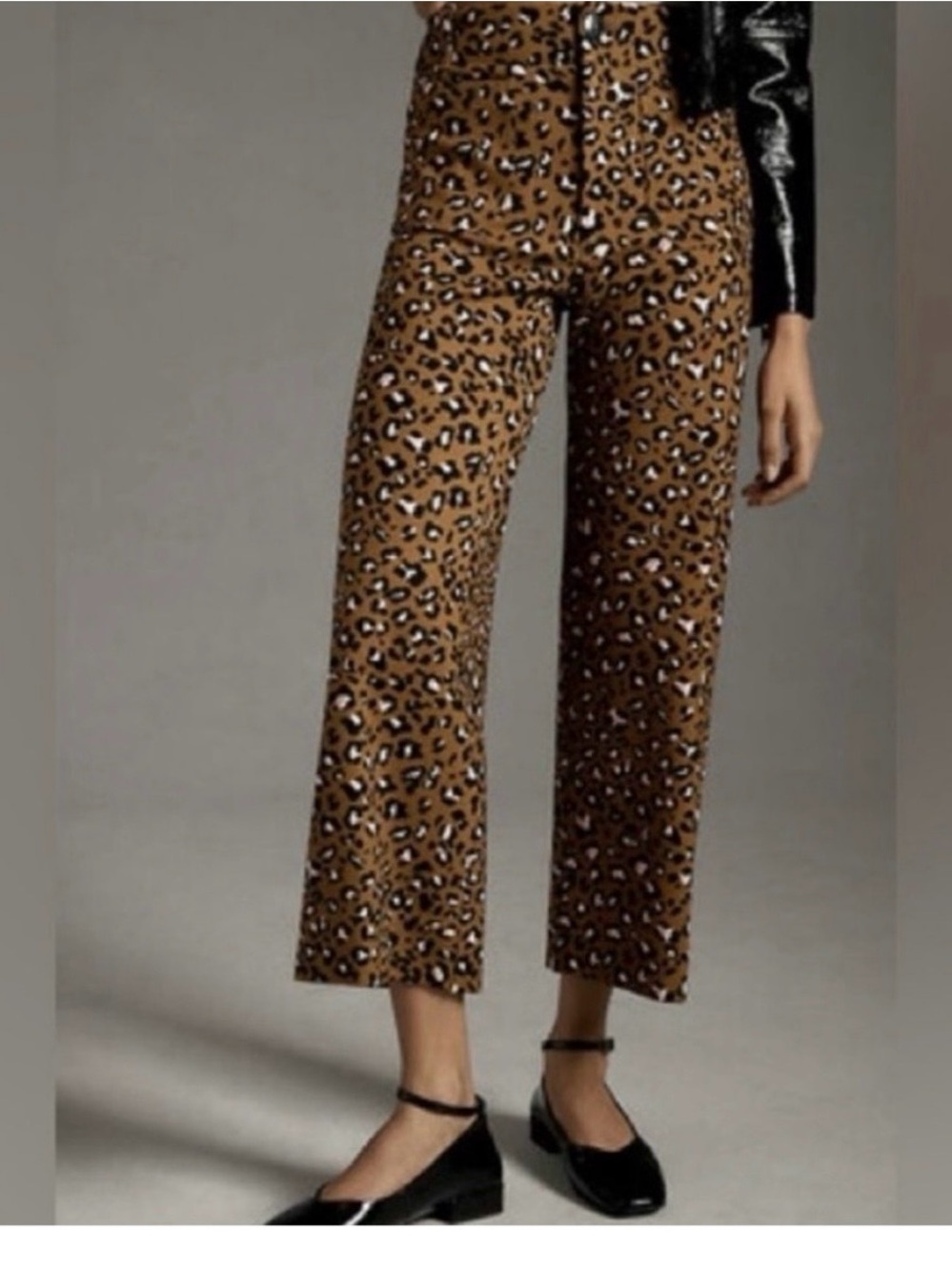 Maeve Colette Leopard Print Pants with - Picture 2 of 4
